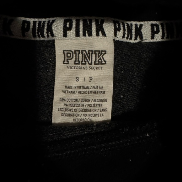 Victoria's Secret Black Hoodie with Pink and Orange Accents - Picture 4 of 4